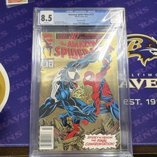 Amazing Spider-Man #375 CGC 8.5 Newsstand Venom Holo-Foil White Pages 1993 picture
