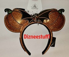 NEW 2026 Disney DVC Halloween Shimmer Pumpkin Vacation Club Minnie Ears Headband picture