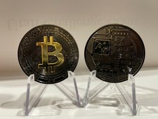 Physical Blackout Bitcoin Coin | Cryptocurrency | Challenge Coin picture