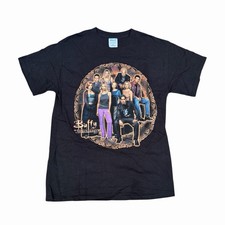Vintage Buffy the Vampire Slayer Shirt CAST Photo Size L Y2K 90s Double Stitched picture