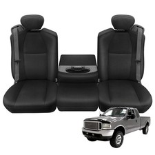 Front Truck Seat Cover Compatible with 2001-2007 Ford XCAB F250-F550 40/20/40... picture