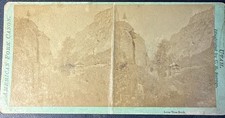 American Fork Canyon Utah Stereoview Savage Antique c1870 RARE. LONE TREE ROCK picture