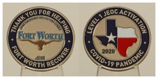 Fort Worth JEOC 2020 COVID-19 Level 1 Activation Challenge Coin  4#B picture