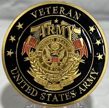 * Army Veteran “Honor Your Army Veteran Today” Military Challenge Coin In Caps picture