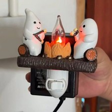 Halloween Decorations, Ghost Campfire Flickering Nightlight, 3D Sculpture 1 Pack picture