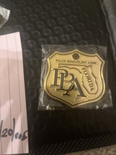 NEW 2025 PBA SHIELD FLORIDA SUPPORTER CAR GOLD LICENSE PLATE picture