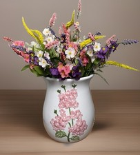 Martha Stewart Pink Hydrangea 3D Embossed Floral Vase Retired Flowers Included picture