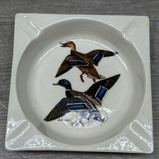VINTAGE LYNN BOGUE HUNT Mallard Duck porcelain ashtray / trinket dish picture