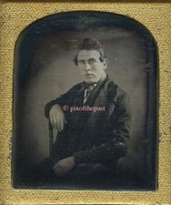 Handsome Gent Strikes a Pose. Daguerreotype. Not ambrotype-tintype-cdv picture