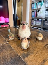 VTG Ganz Set of 3 Small Birds & 1 Large Bird Figurine Collectible ~ Ex Cond. picture