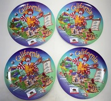 Lot 4 McDonalds 2003 California Plates Sun Coast Melamine Plastic Plate Set Wear picture