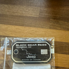Jeep Badge of Honor Black Bear Pass Telluride, CO Vehicle Emblem 2022 picture