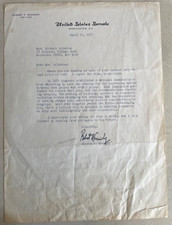 Rare 1967  ROBERT F KENNEDY Hand SIGNED Typewritten Letter  SENATE Letterhead picture