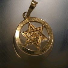 Vintage Handmade 14k Gold David Star Zion Pendant Jewish Judaica Magen David picture
