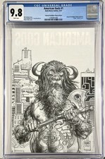 American Gods #1 - CGC 9.8 - Rare HTF Jetpack/Forbidden Planet Virgin Sketch Var picture