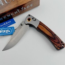 Benchmade 15080-2 Crooked River CPM-S30V Folding Knife Stabilized Wood Handle picture