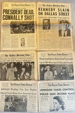 Complete Dallas Morning News + Times Herald JFK Assassination Newspapers 1963 picture