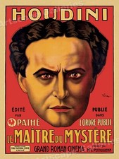 Houdini 1910 - Escape Artist - Master of Mystery Classic Magic Poster 24x32 picture