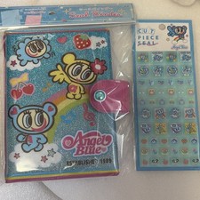Angel Blue Sticker Binder + Tile Seal Set Japan Y2K Heisei Retro Kawaii picture