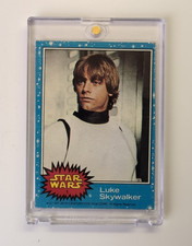 1977 Topps Star Wars Blue Series 1 #1 Luke Skywalker Rookie RC Middle Grade picture