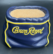 Vintage Crown Royal Ceramic Liquor Bottle Display Base Bar Advertising Seagrams picture