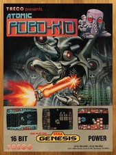 1990 Atomic Robo-Kid Sega Genesis Vintage Print Ad/Poster Retro Video Game Art picture