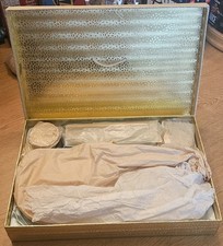 Vintage 1950's Vanity Set In Original Box Includes Brush, Mirror, Comb And Jars picture