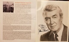 Signed James Jimmy Stewart Photo WWII General Hero Pilot & Wonderful Life Actor picture