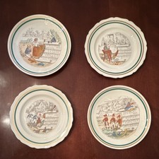 Parry Vielleure French transferware musical dessert plates (4) picture