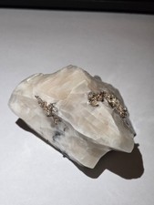 Native Wire Silver on Calcite Crystal Cluster - Bou Azzer, Morocco  5.6 oz  3