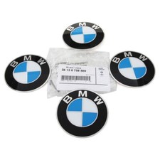 New Wheel Center Cap Emblem Stickers Roundel Logo SET x4 D=70mm 36136758569 picture