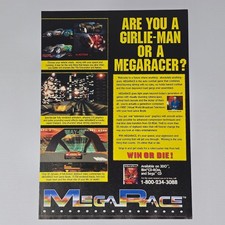 MegaRace Sega CD Genesis Panasonic 3DO PC Girlie-Man Print Ad/Poster Promo Art picture