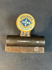 Antique Celluloid Ivins Biscuits Philadelphia Advertising paper clip clamp picture