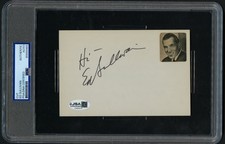 Ed Sullivan d1974 signed autograph 4x6 Cut American TV Host PSA Slabbed picture