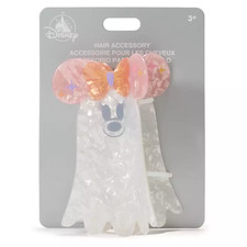 Disney Parks 2026 Halloween Minnie Cutie Ghost Hair Clip Pastel Pink NEW picture