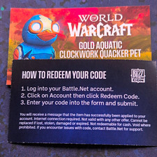 World of Warcraft Gold Aquatic Clockwork Quacker Pet BlizzCon 2026 Exclusive picture