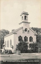 Postcard MA: East Congregational Church, Milton, Massachusetts picture