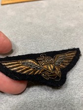 Original 1930's/WWII US Naval Aviator Bullion on Wool Wing, Excellent Condition picture