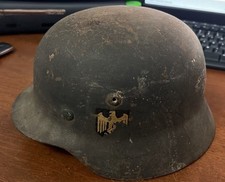 WWII German M35 Stahlhelm – Luftwaffe Decal & Original Liner picture