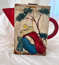 Vintage Mexican Siesta Sleeping Soap Box, California, Laundry Wooden Folk Art picture