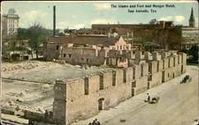 San Antonio Texas TX The Alamo and Fort Menger Hotel c1900s-10s Vintage Postcard picture