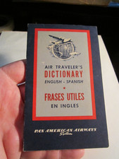 1940'S? PAN AMERICAN AIRWAYS AIR TRAVELER'S DICTIONARY BOOKLET  - OFC-BB picture