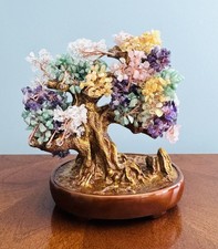 NEW Kalifano Chakra Bonsai TREE OF LIFE 1,251 Multicolored Gemstones 12