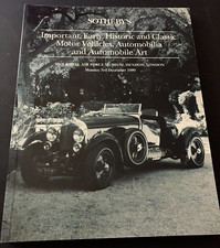 1990 Sotheby's Auction Catalog Classic Motor Vehicles & Art in Hendon, London UK picture