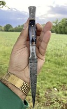 Custom Handmade Damascus Steel Double-edged Hunting Throwing Dagger Knife picture