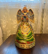 Heartwood Creek Jim Shore Hand Painted Angel Christmas Resin Figurine 10in picture
