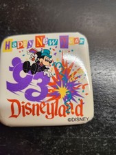 VTG Walt Disney 1993 Disneyland Happy New Year Button picture