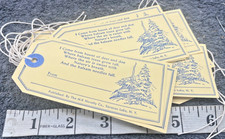 antique vintage deadstock dennison store tag labels christmas tree  lot 50 usa picture
