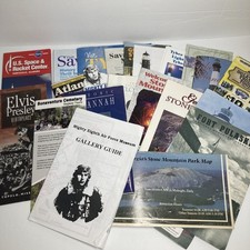 Georgia Travel Brochures Lot 19 Vintage Stone Mountain Ft Pulaski Tybee Island picture