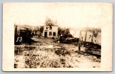 Ruined Building War Damage Disaster Military Scene WWI #83 Real Photo RPPC picture